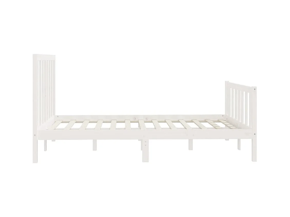 Struttura letto senza materasso bianco 140x200 cm in legno massello