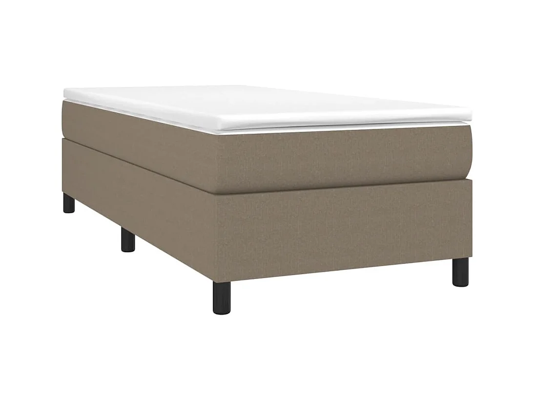 Rete a doghe con materasso in tessuto Taupe 90x190 cm