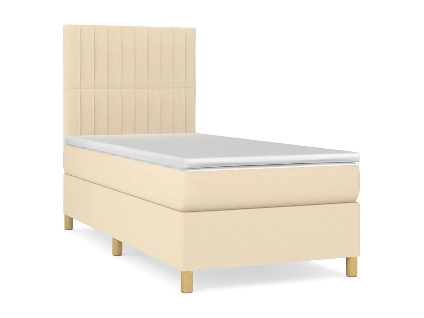 Lattenrost mit Matratze Creme 80x200 cm Stoff