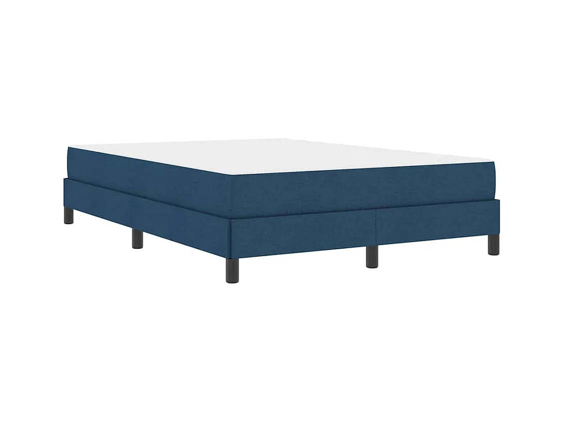 Letto a molle con materasso tessuto blu 160 x 200 cm