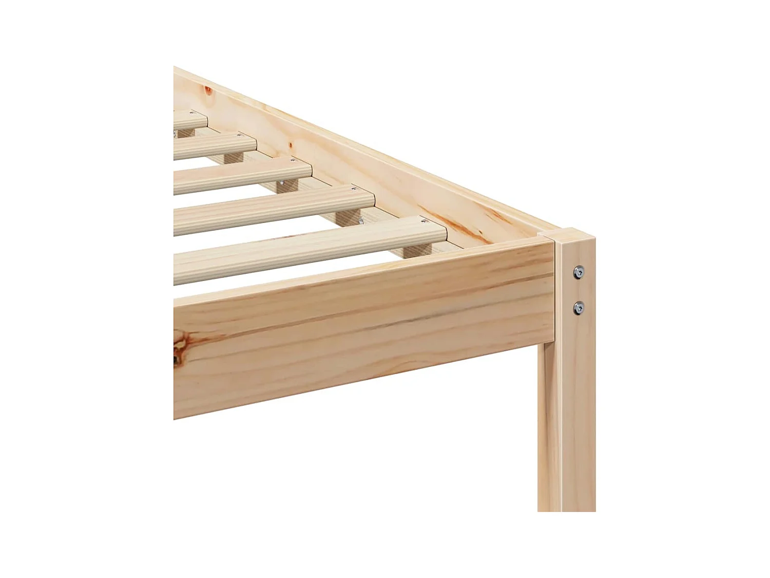 Bettgestell mit Nachttischen Braun Massivholz Kiefer