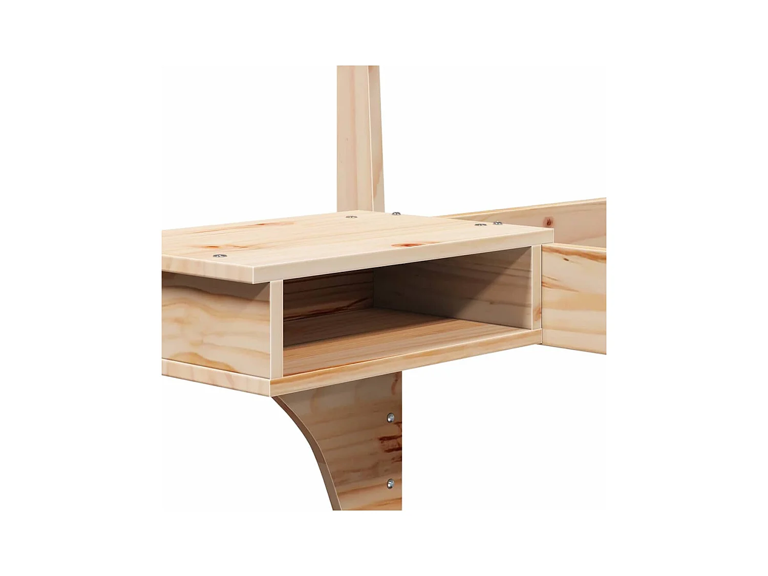 Bettgestell mit Nachttischen Braun Massivholz Kiefer