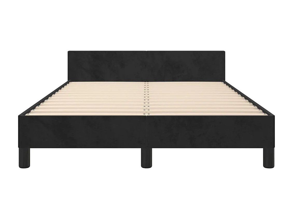 Bedframe zonder matras zwart 120x200 cm fluweel