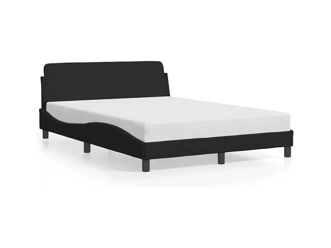 Cadre de lit sans matelas noir 140x190 cm velours