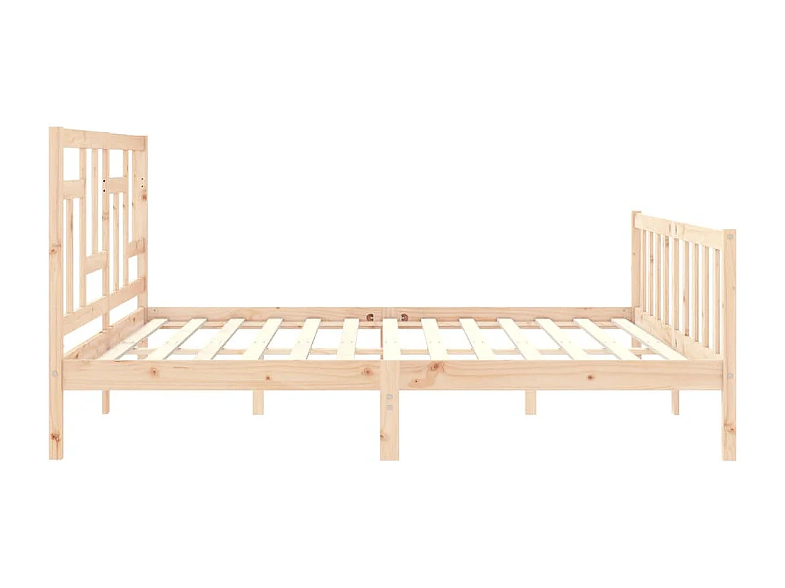 Struttura letto senza materasso 200x200 cm in legno massello di pino
