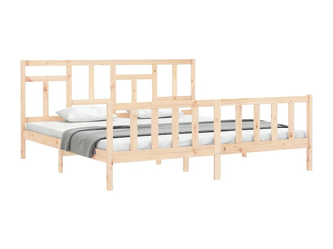 Cadre de lit sans matelas 200x200 cm bois massif de pin