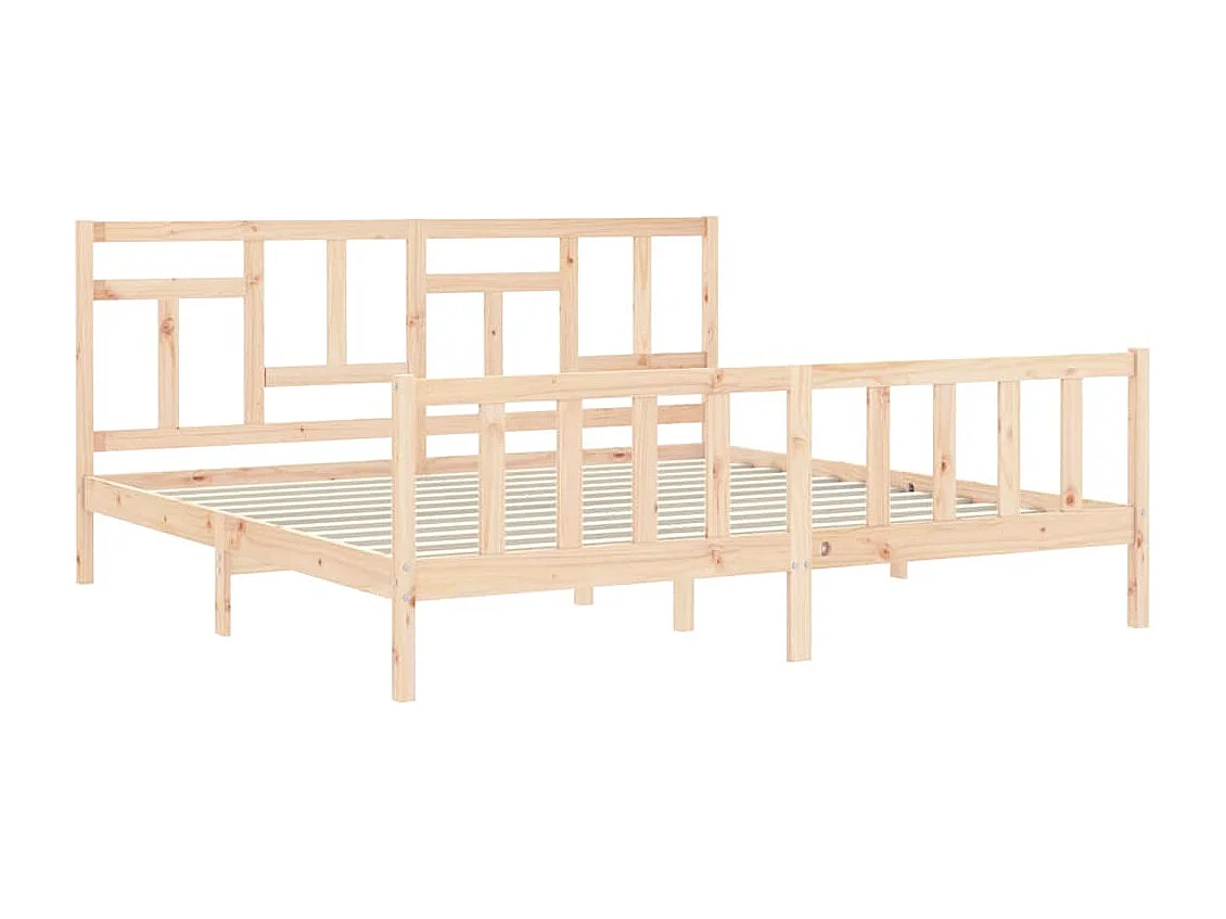 Cadre de lit sans matelas 200x200 cm bois massif de pin
