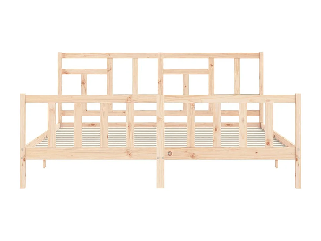 Cadre de lit sans matelas 200x200 cm bois massif de pin