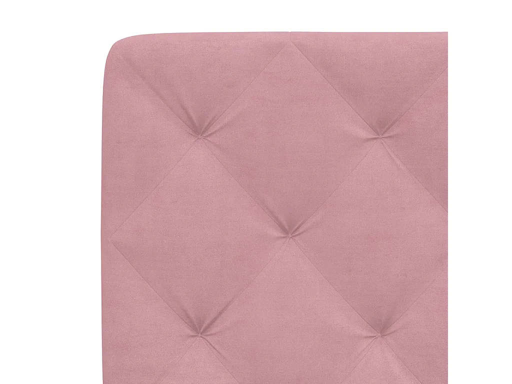 Cadre de lit avec LED sans matelas rose 180x200 cm velours