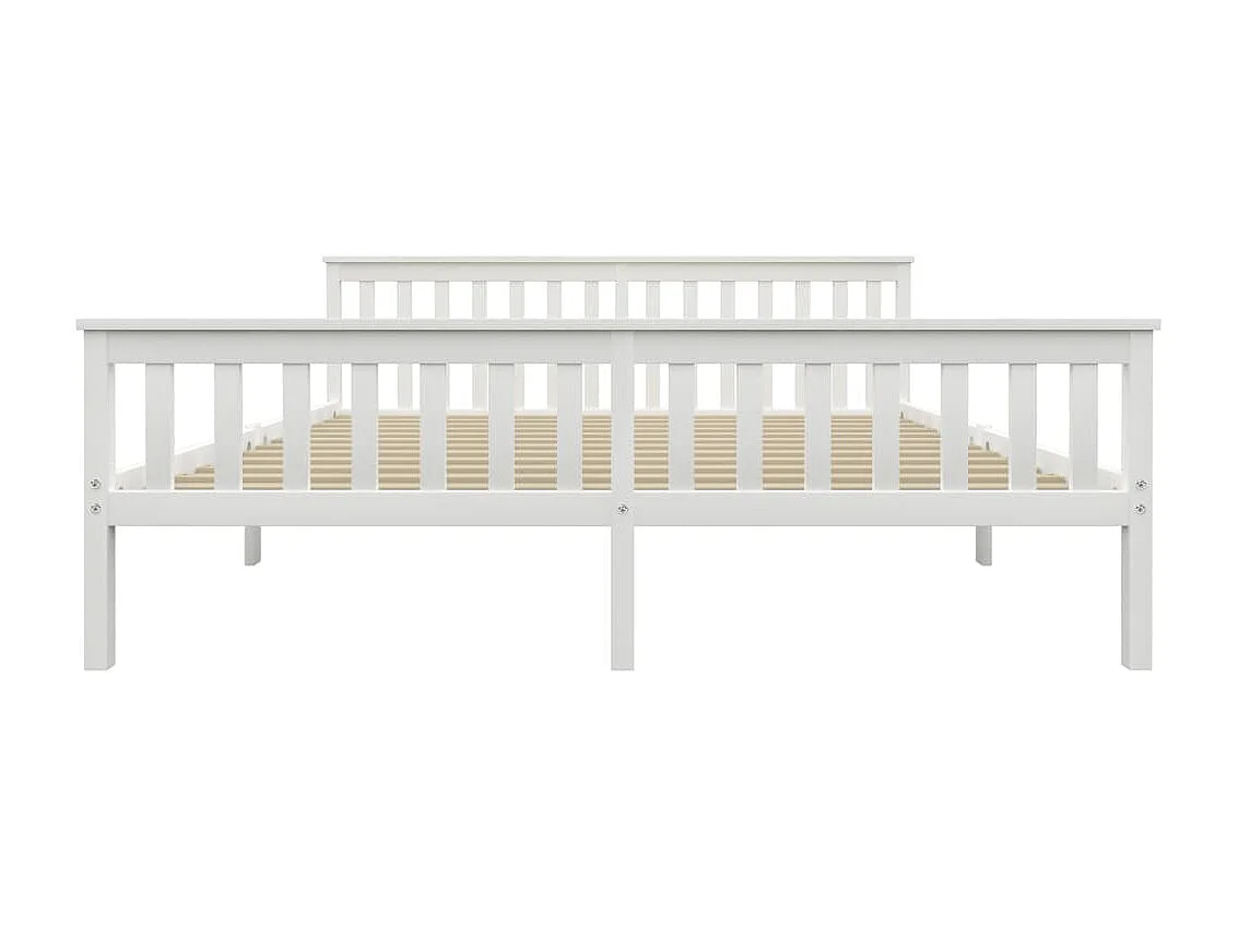 Bedframe zonder matras wit massief grenenhout 180x200 cm