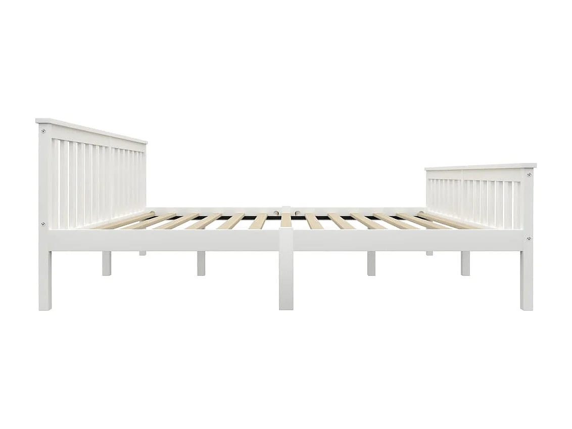 Bedframe zonder matras wit massief grenenhout 180x200 cm