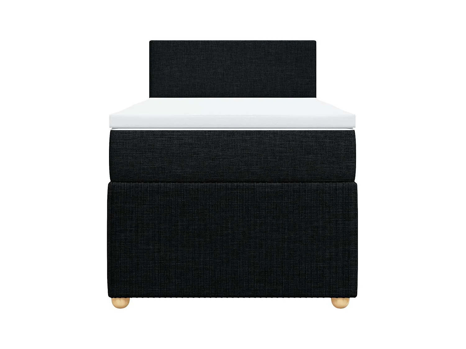 Lattenbodem en matras Zwart 80x200 cm Stof