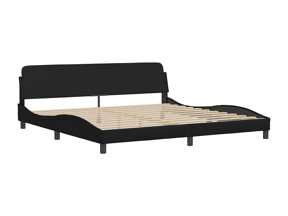 Cadre de lit sans matelas noir 200x200 cm similicuir