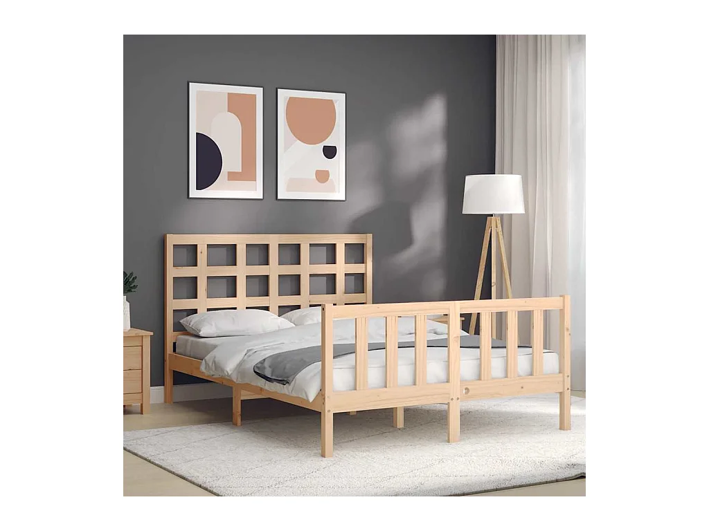 Bettgestell ohne Matratze 140x200 cm Massivholz Kiefer