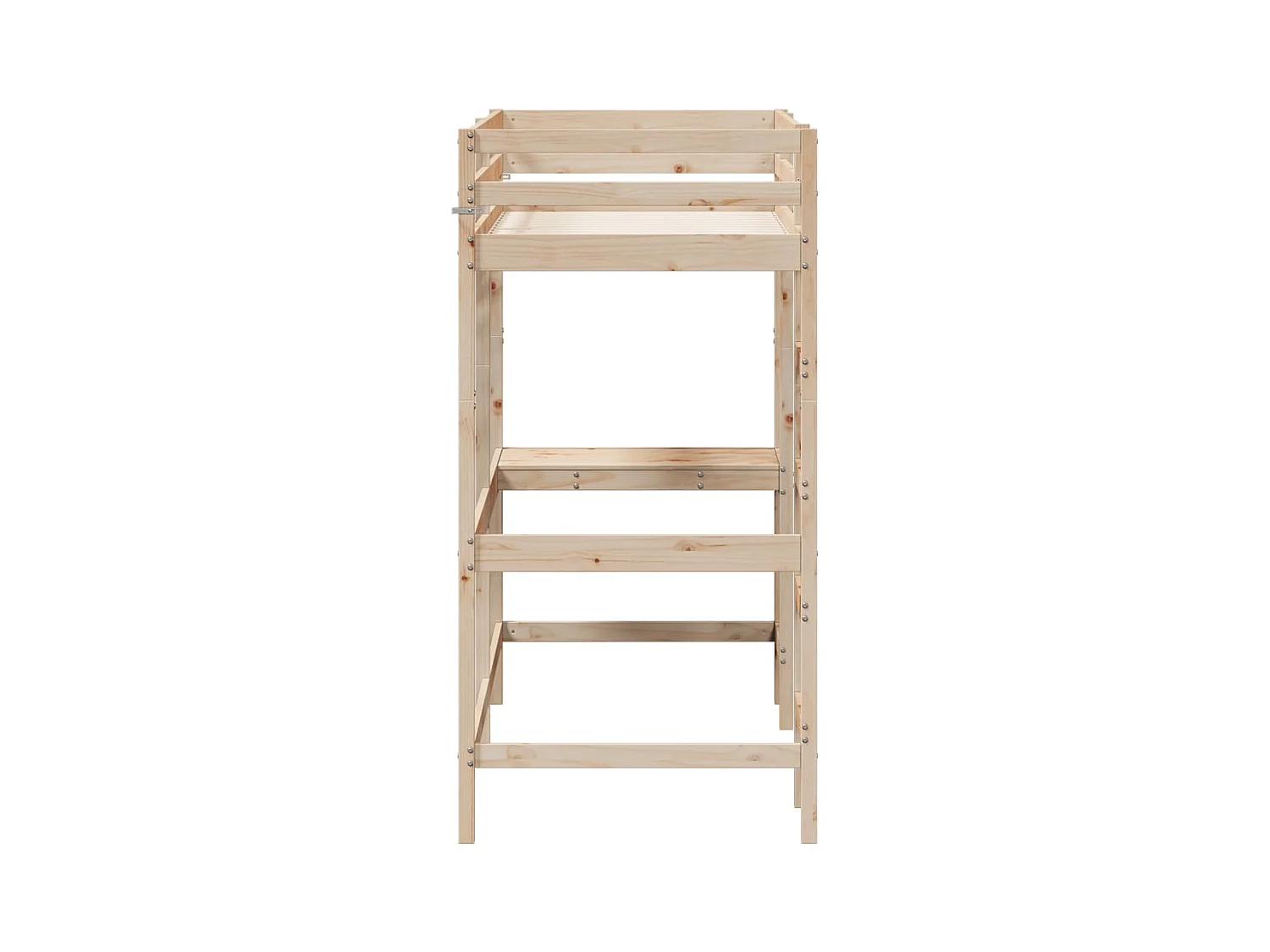 Letto a castello senza materasso 80x200 cm in legno massello di pino