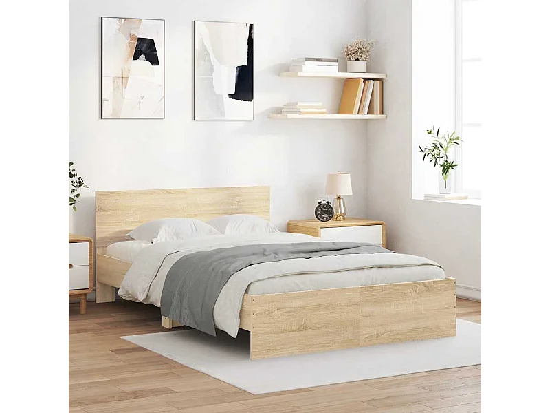Bedframe zonder matras Sonoma eiken 135x190 cm