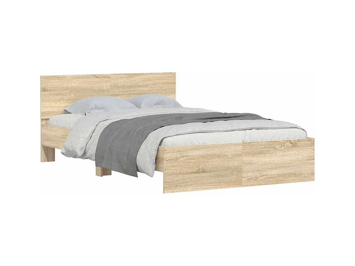 Bedframe zonder matras Sonoma eiken 135x190 cm