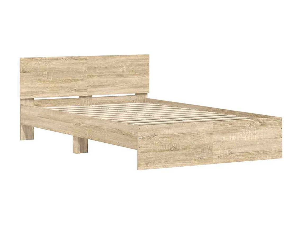 Cadre de lit sans matelas chêne sonoma 135x190 cm