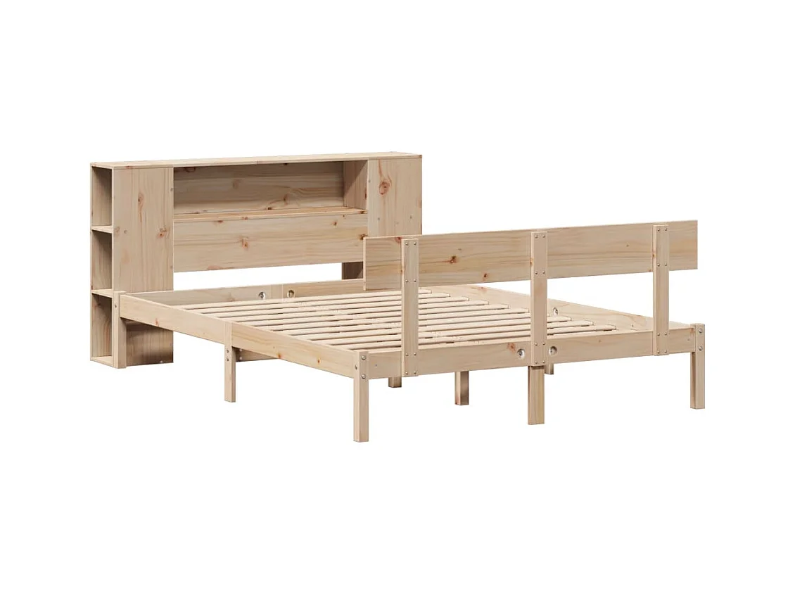 Bibliotheekbed zonder matras 120x200 cm massief grenenhout