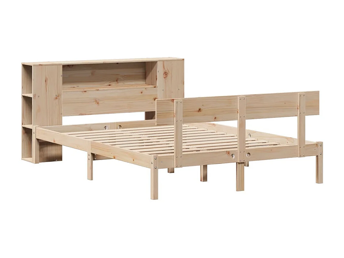 Bibliotheksbett ohne Matratze 120x200 cm Massivholz Kiefer