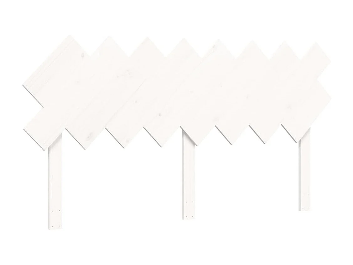 Cadre de lit sans matelas blanc 160x200 cm bois de pin massif