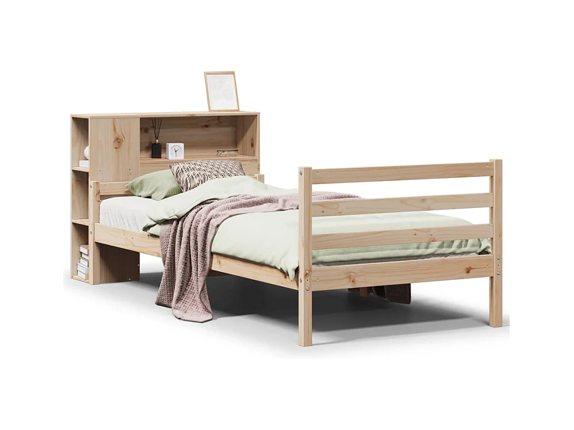 Boekenkastbed zonder matras 90x200 cm massief grenenhout