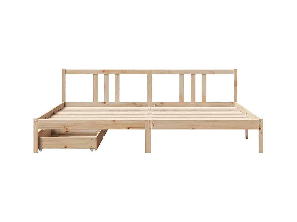 Cadre de lit sans matelas 180x200 cm bois massif de pin