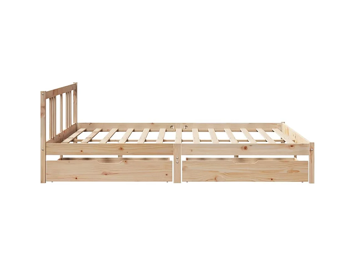 Cadre de lit sans matelas 180x200 cm bois massif de pin