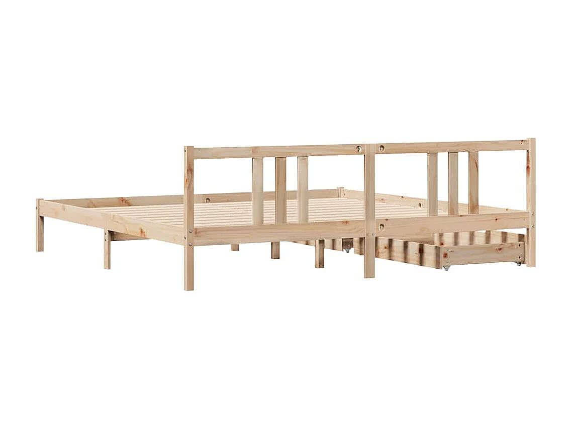 Cadre de lit sans matelas 180x200 cm bois massif de pin