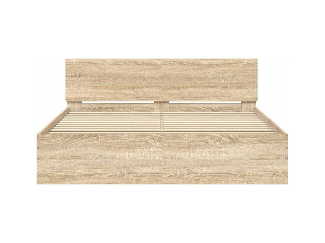 Struttura letto senza materasso in rovere Sonoma 150x200 cm
