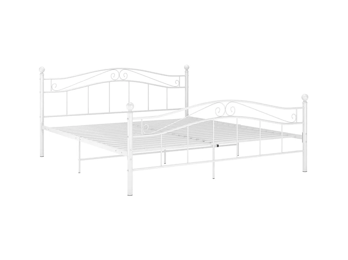 Bedframe zonder matras wit metaal 140x200 cm