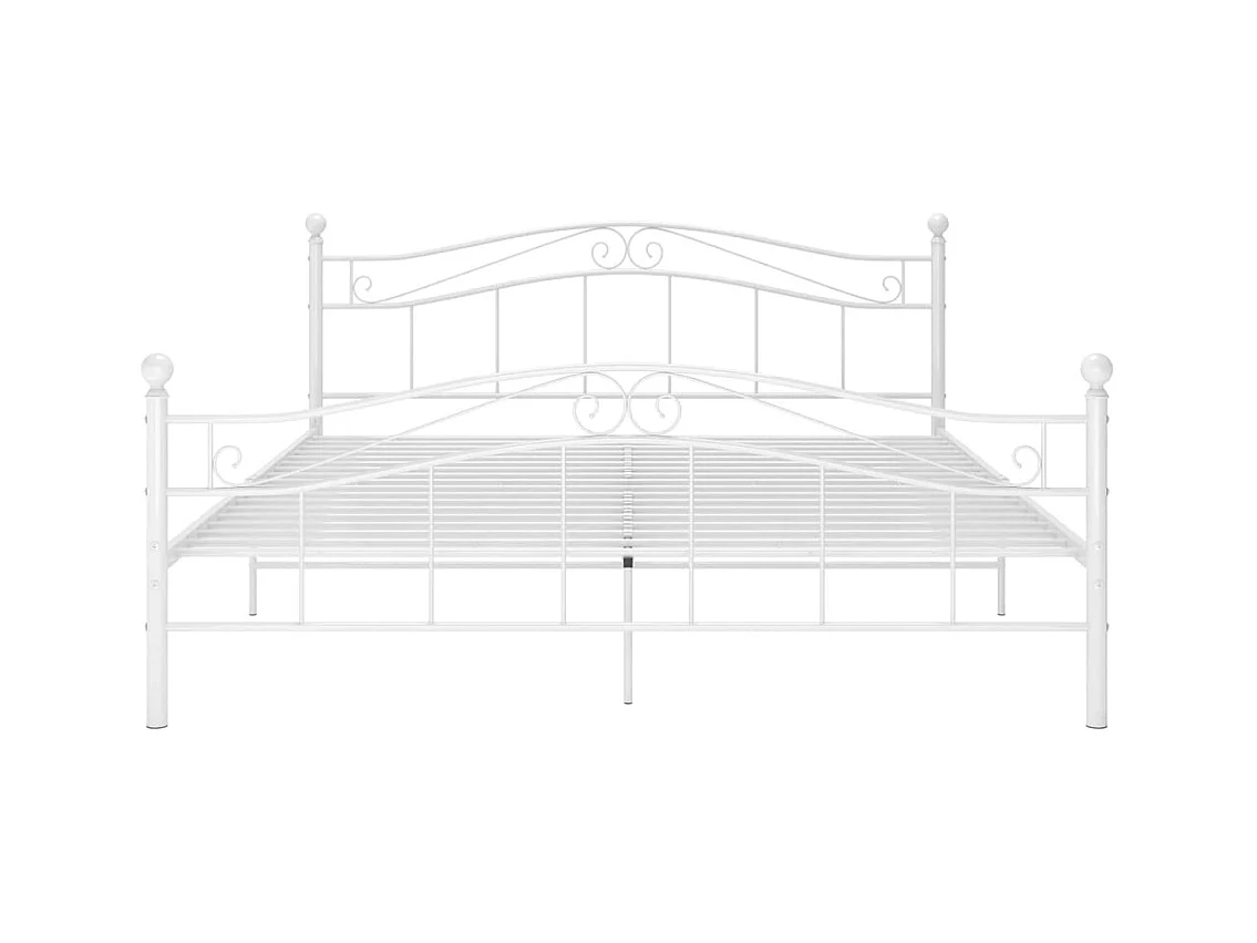 Bedframe zonder matras wit metaal 140x200 cm