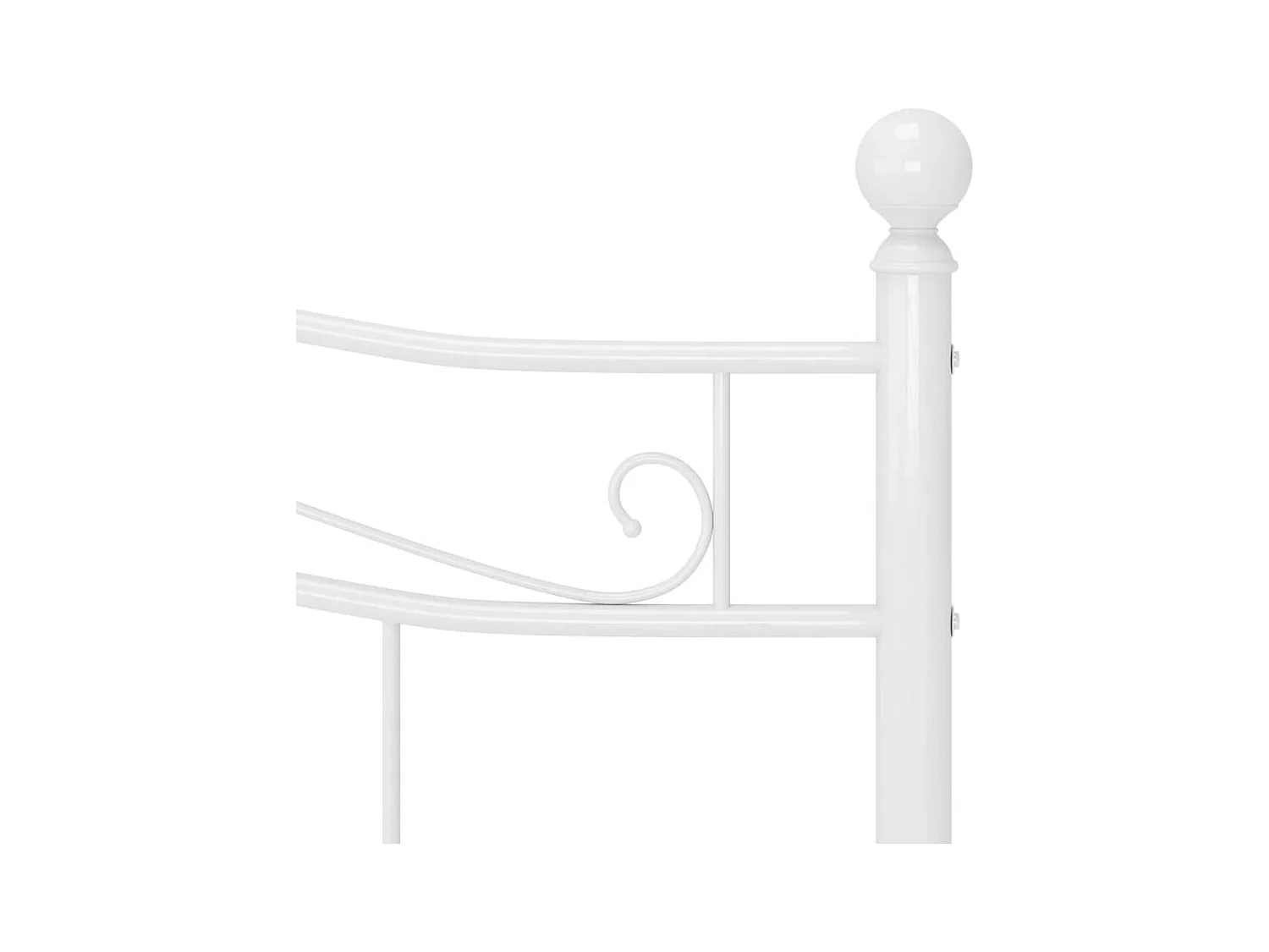 Bedframe zonder matras wit metaal 140x200 cm