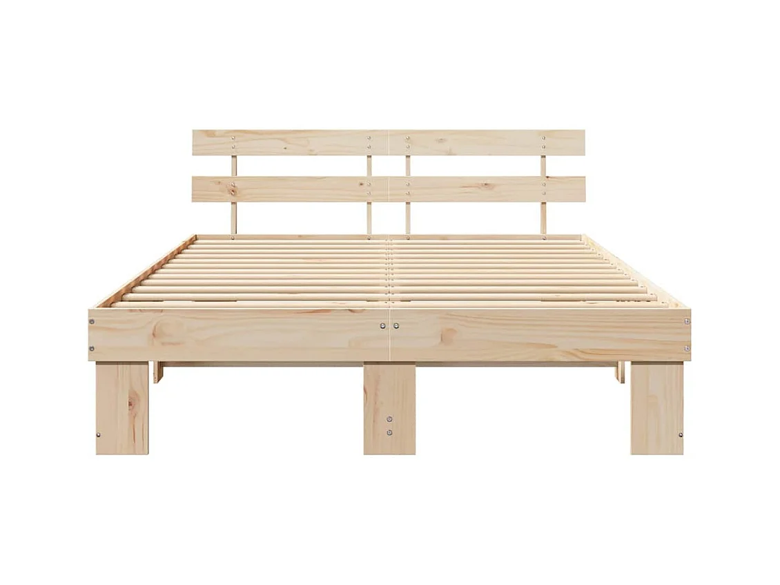 Bedframe met hoofdbord Bruin 160 x 200 cm