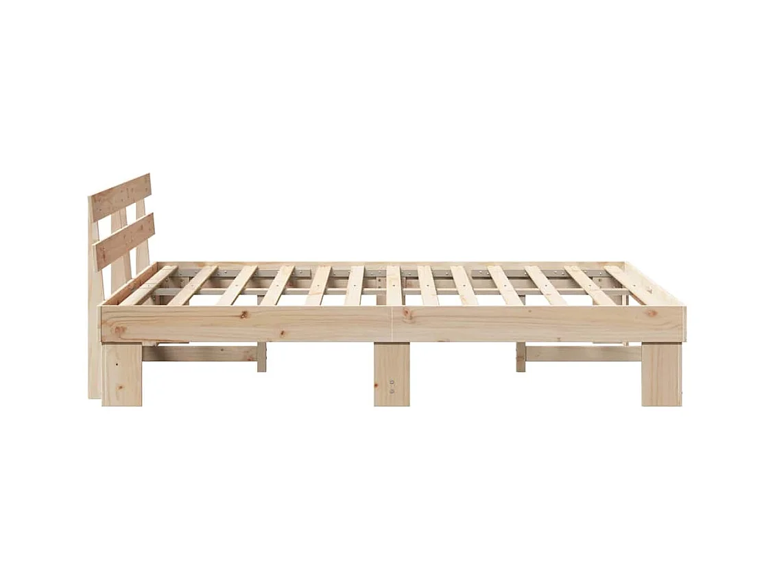 Bedframe met hoofdbord Bruin 160 x 200 cm