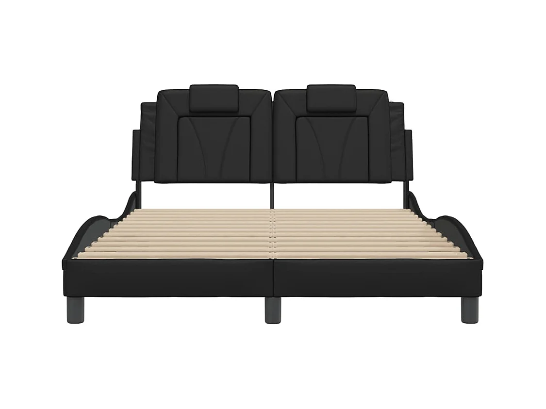 Bedframe zonder matras zwart 120x200 cm kunstleer