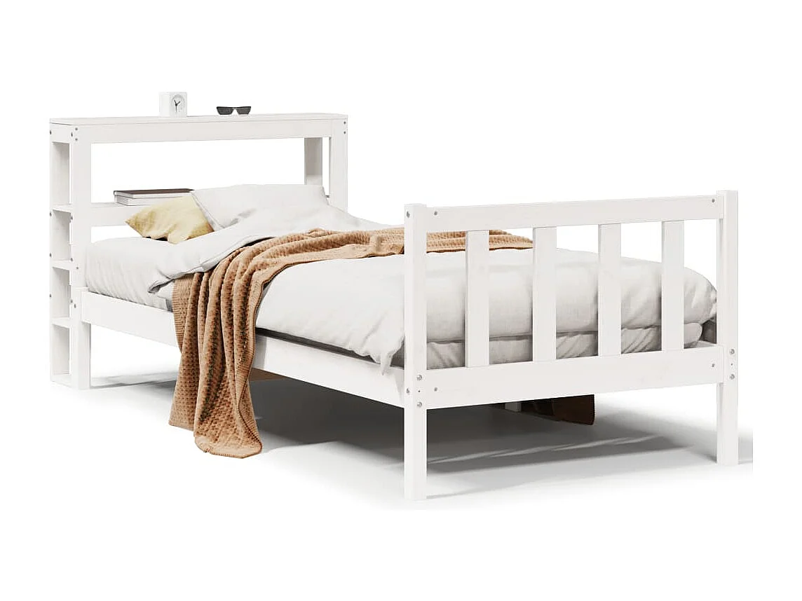 Bedframe zonder matras wit 90x190 cm massief grenenhout