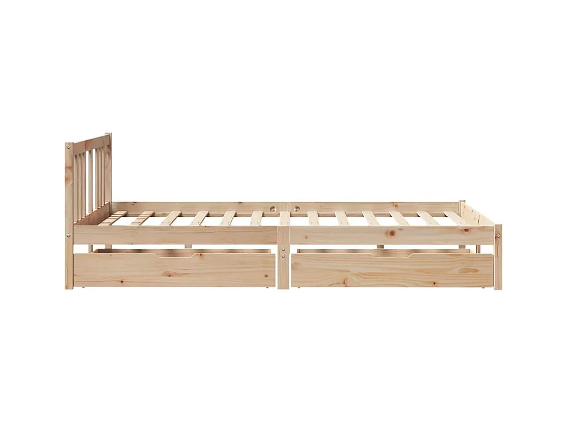 Cadre de lit sans matelas 120x200 cm bois de pin massif