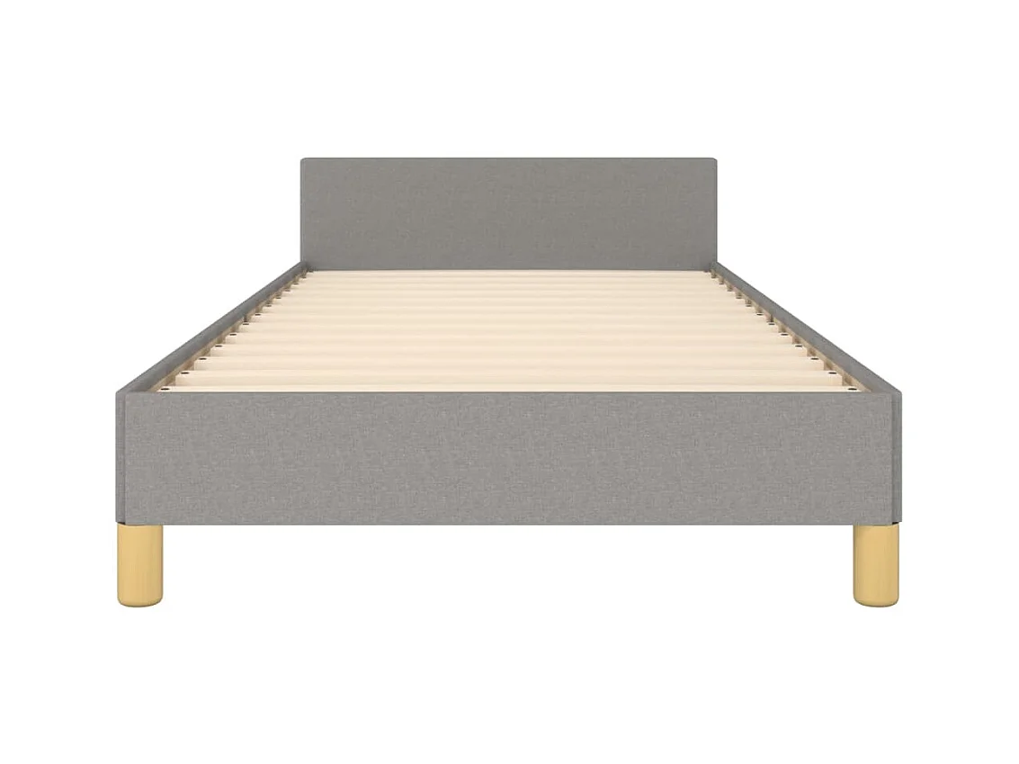 Bedframe zonder matras met lichtgrijs hoofdbord 80x200cm