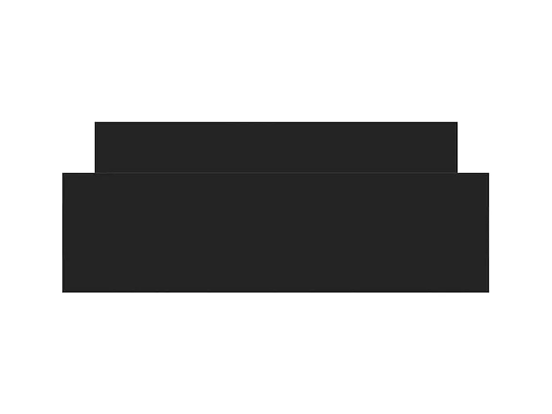 Cadre de lit sans matelas noir 140x190 cm