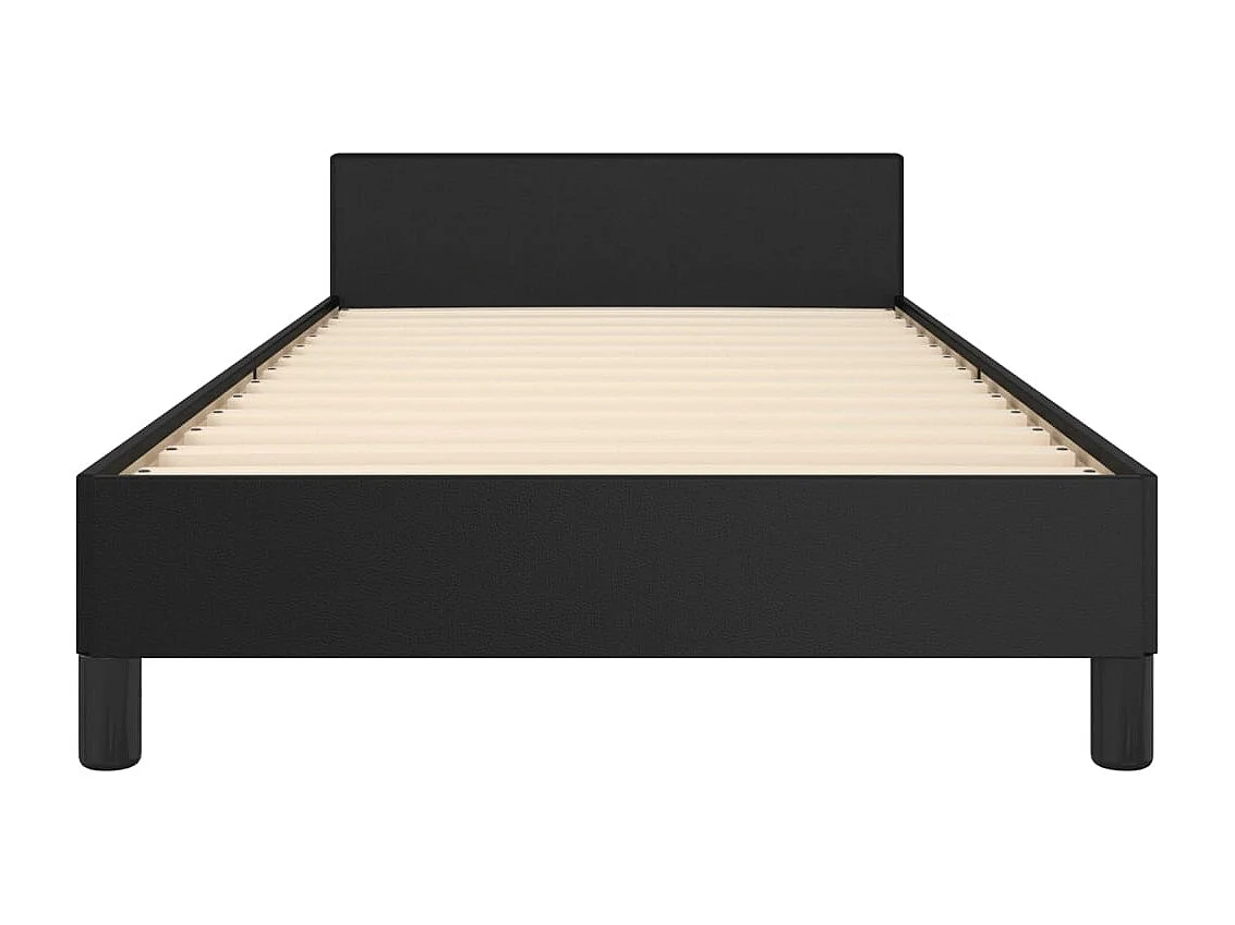 Struttura letto senza materasso nero 80x200 cm similpelle