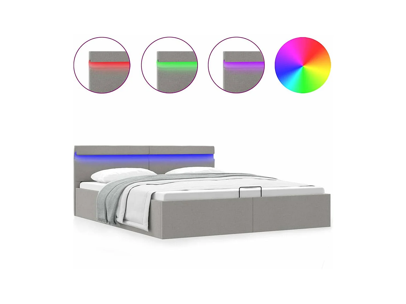 Hydraulisch opbergbedframe zonder matras 160x200 cm