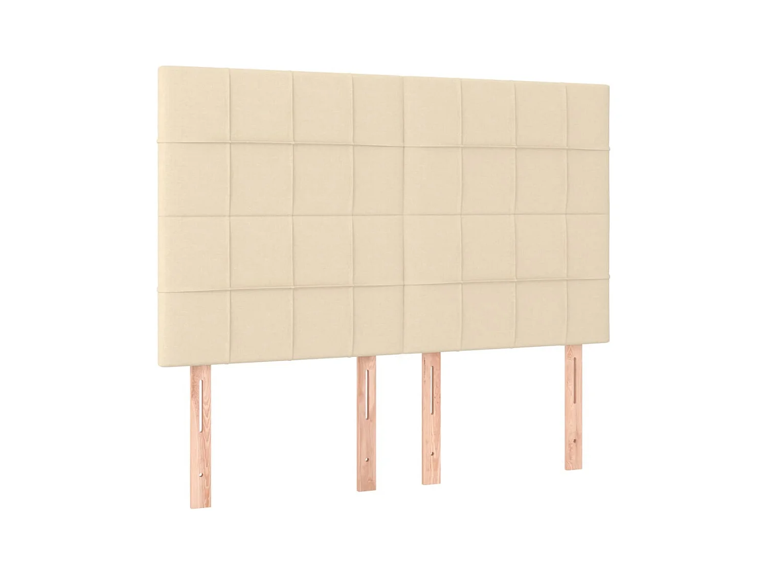 Struttura letto senza materasso crema 140x190 cm tessuto