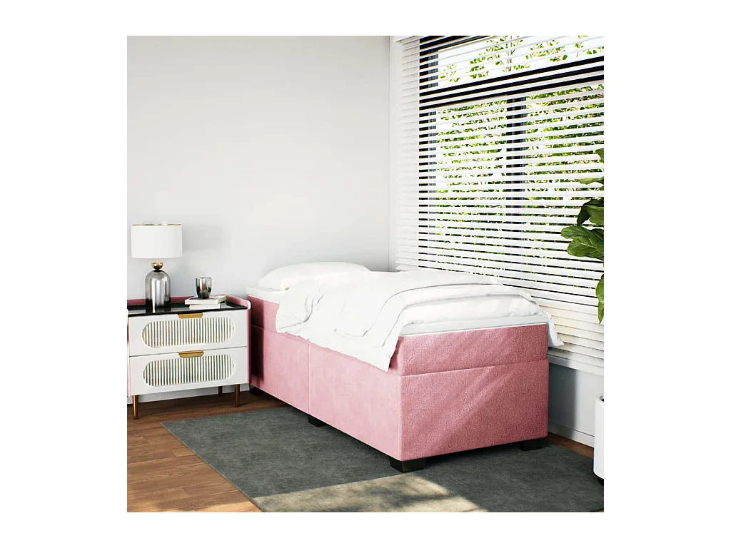 Rete a doghe con materasso Rose 90x200 cm Velvet