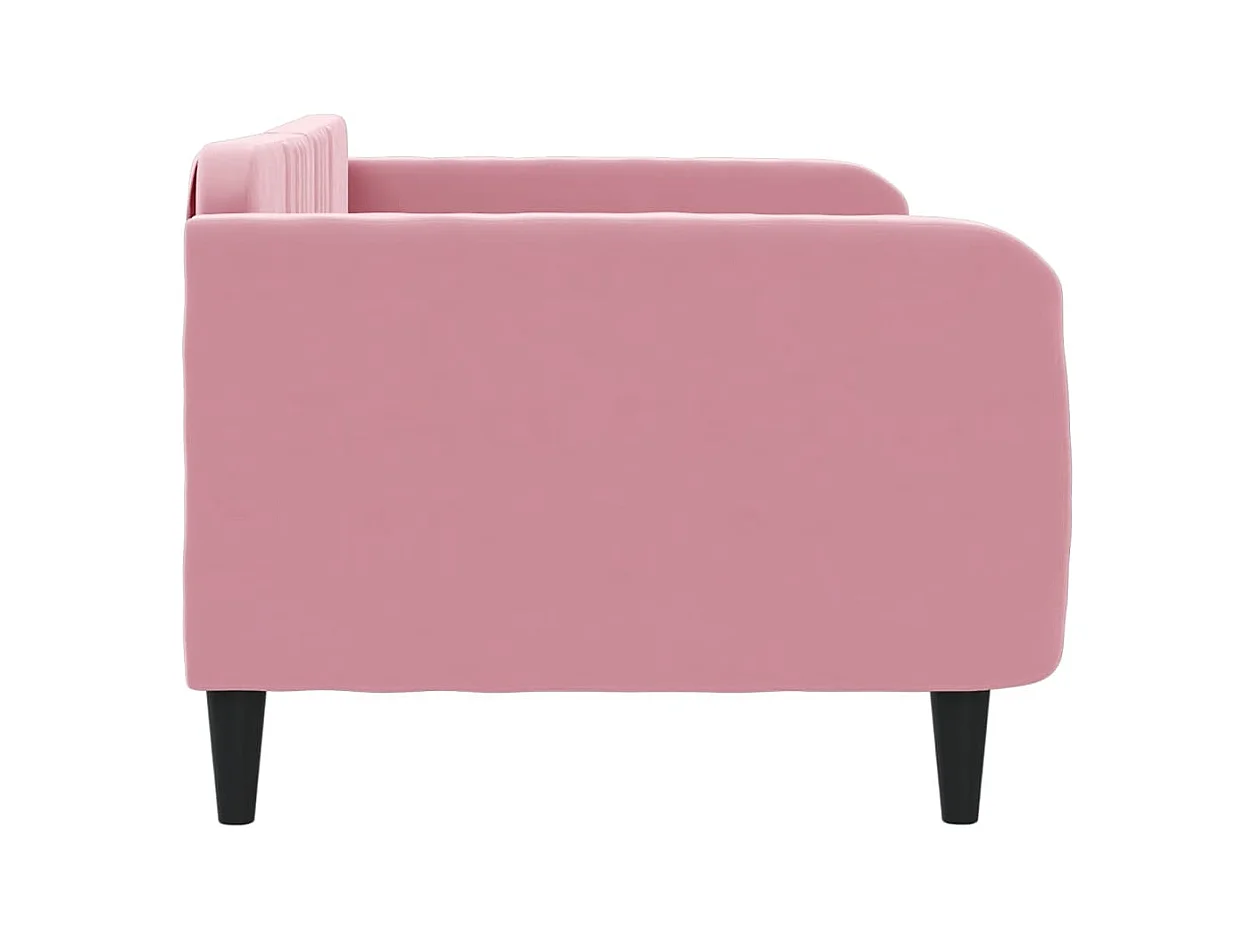 Lit de repos rose 100x200 cm velours