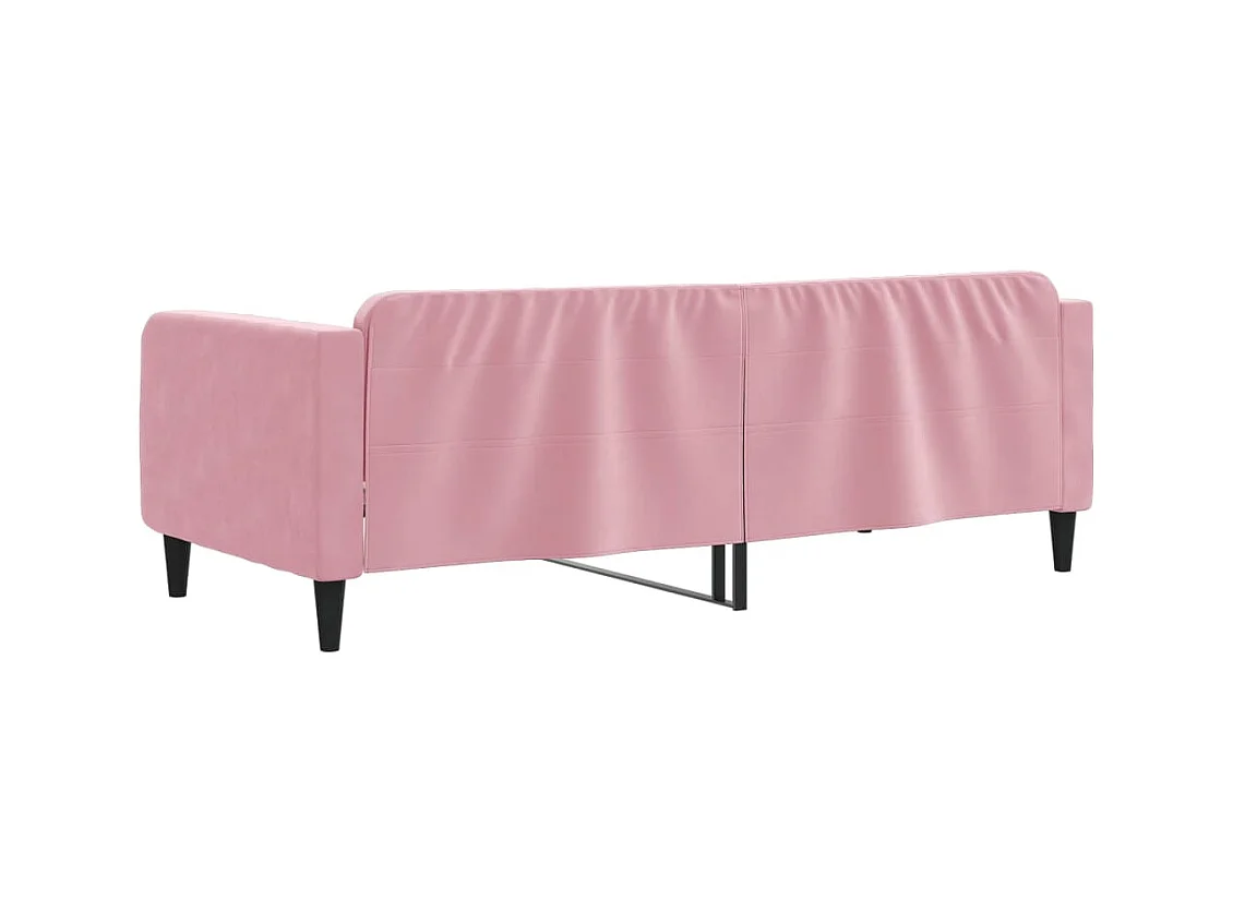Lit de repos rose 100x200 cm velours