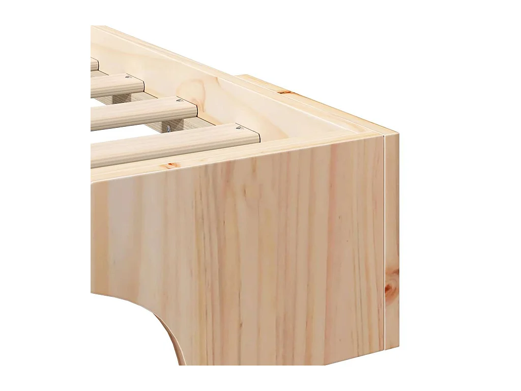 Cadre de lit surélevé Marron 200 x 220 cm Bois massif en pin