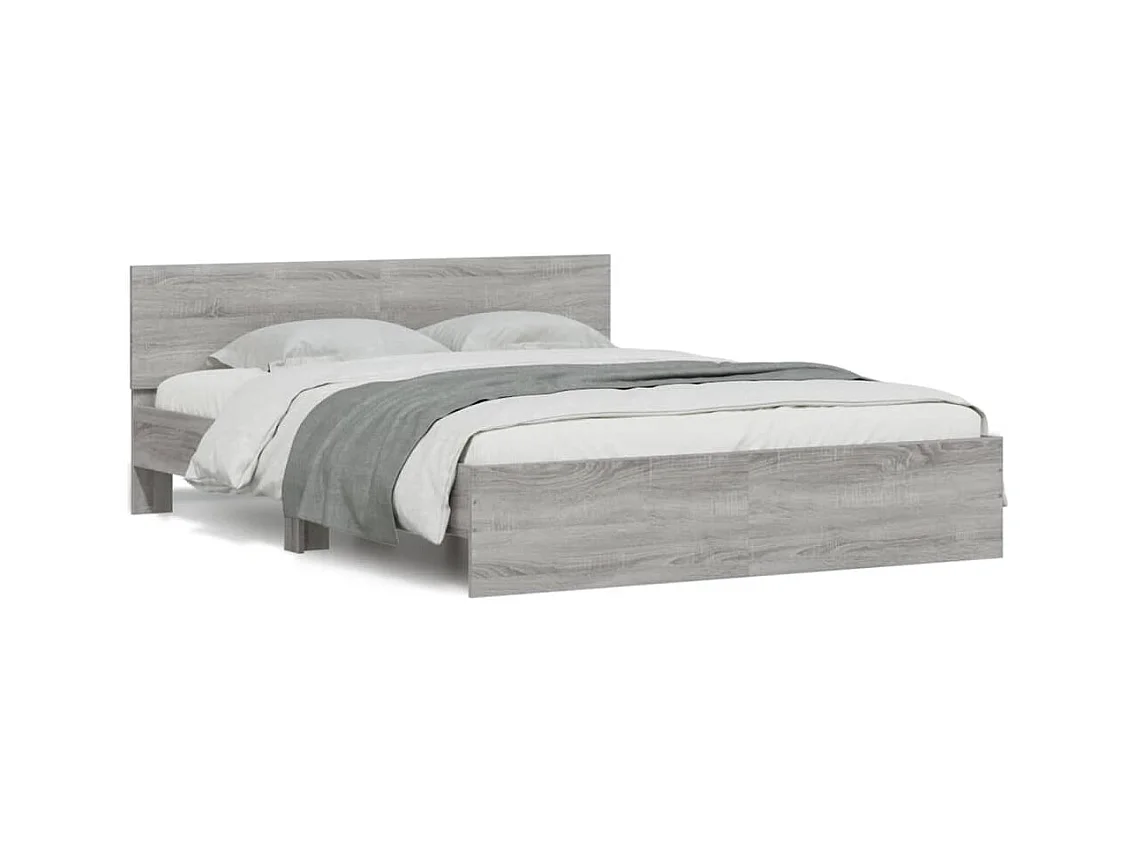 Bedframe zonder matras Sonoma grijs 150x200 cm