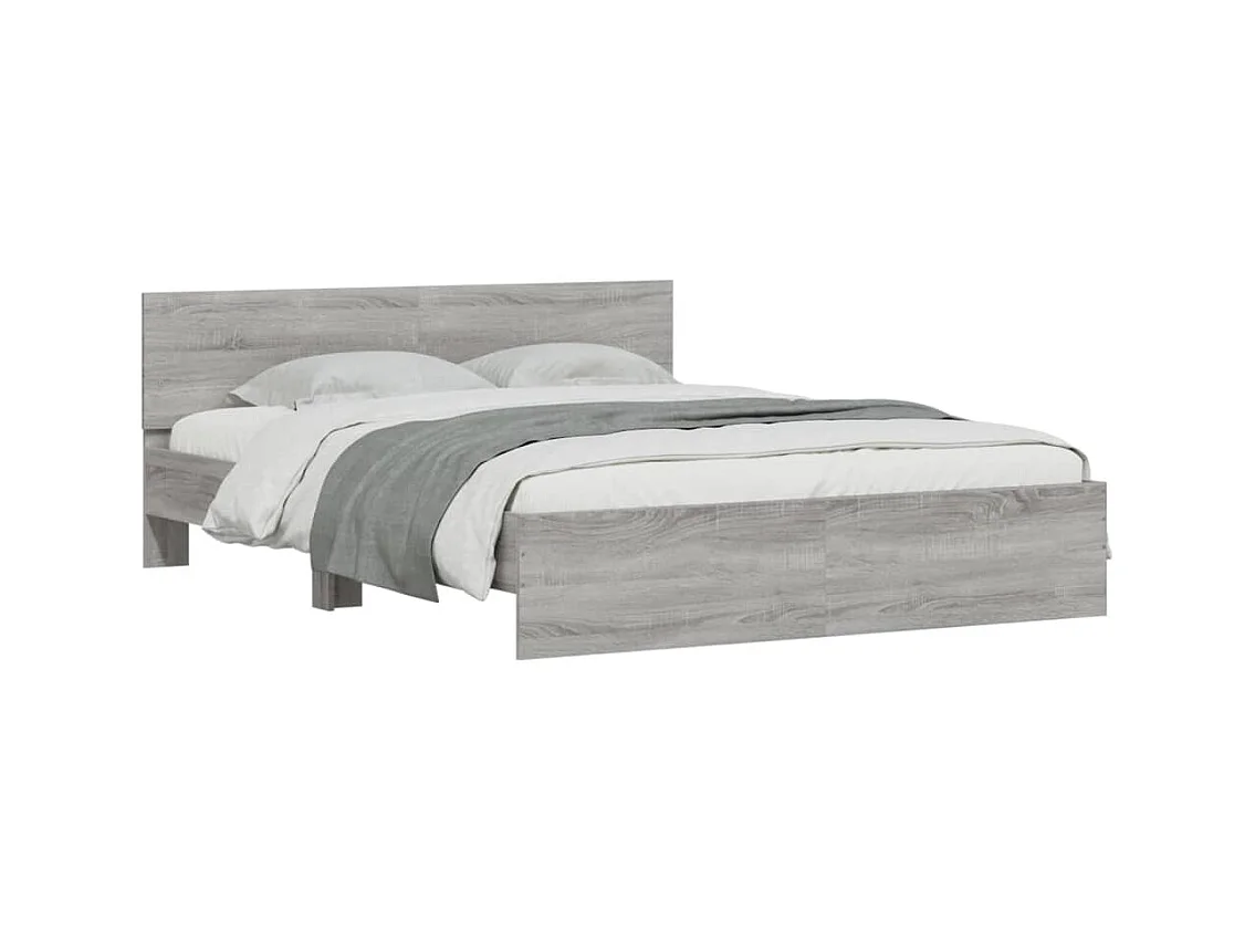 Bedframe zonder matras Sonoma grijs 150x200 cm