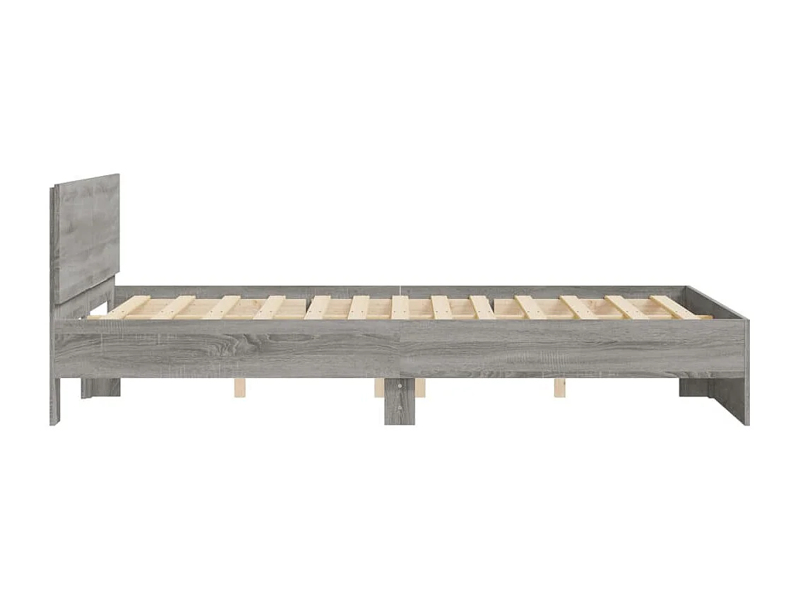 Estructura de cama sin colchón Sonoma gris 150x200 cm